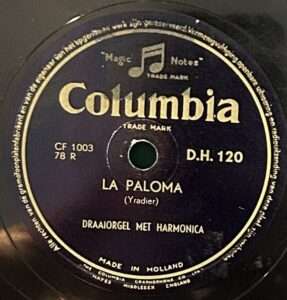 Columbia DH 120, Draaiorgel met harmonica