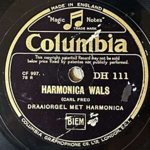Columbia DH 111, Harmonica Wals / Ich Lieb’ So Gern Im Grünen Gras